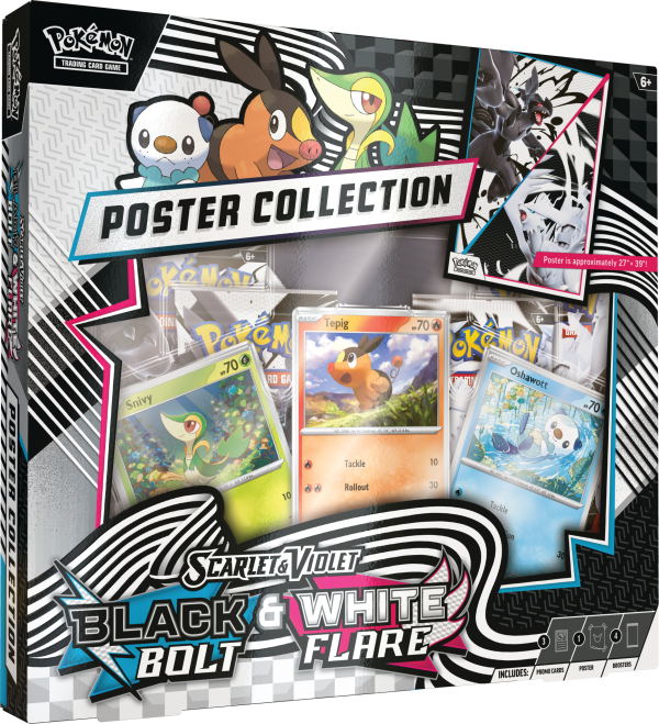 Black Bolt & White Flare Poster Collection - 4 packs