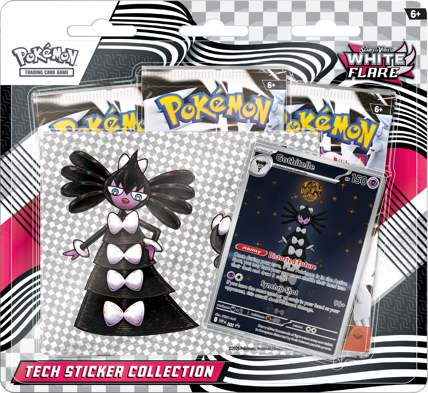 White Flare Tech Sticker Collection - 3 Packs