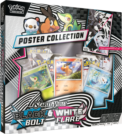 Black Bolt & White Flare Poster Collection - 4 packs